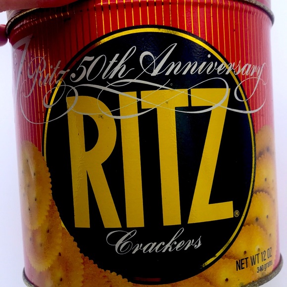 VTG 1984 Ritz Cracker 50th Anniversary Tin w/ Lid - Picture 6 of 9